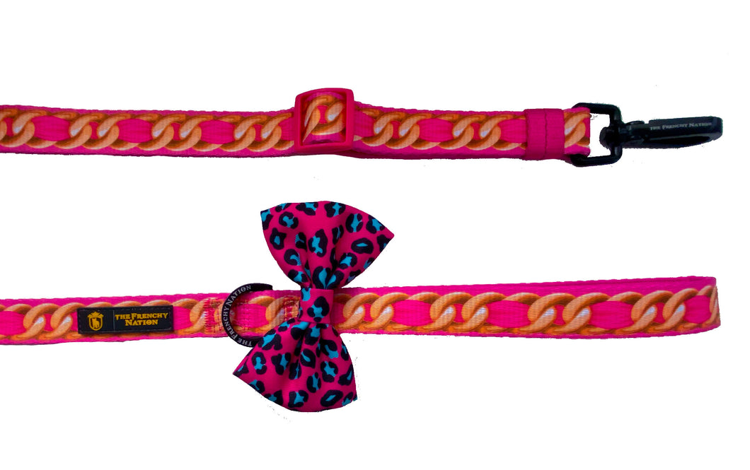 ✨New Arrival✨ “Pretty Wild” pink 🐆⛓🎀 Adjustable leash
